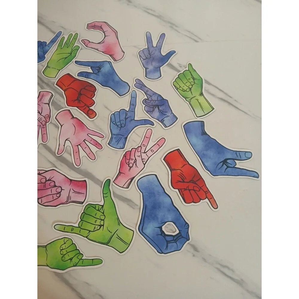 35 Piece Set  ASL Magnets  Classroom Alphabet Magnets American Sign Language